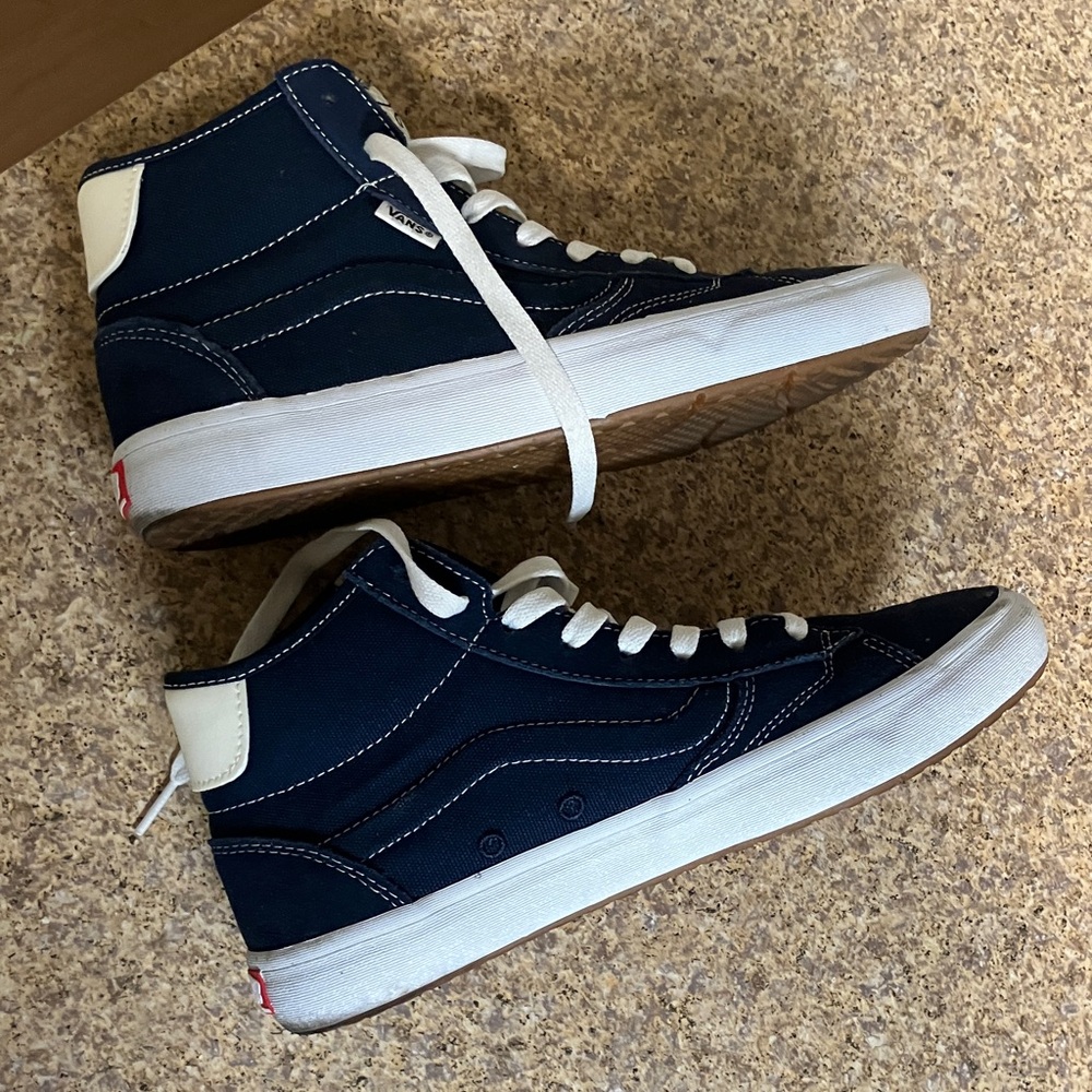 Vans Men's Navy High-Top Sneakers - Picture 8 of 9
